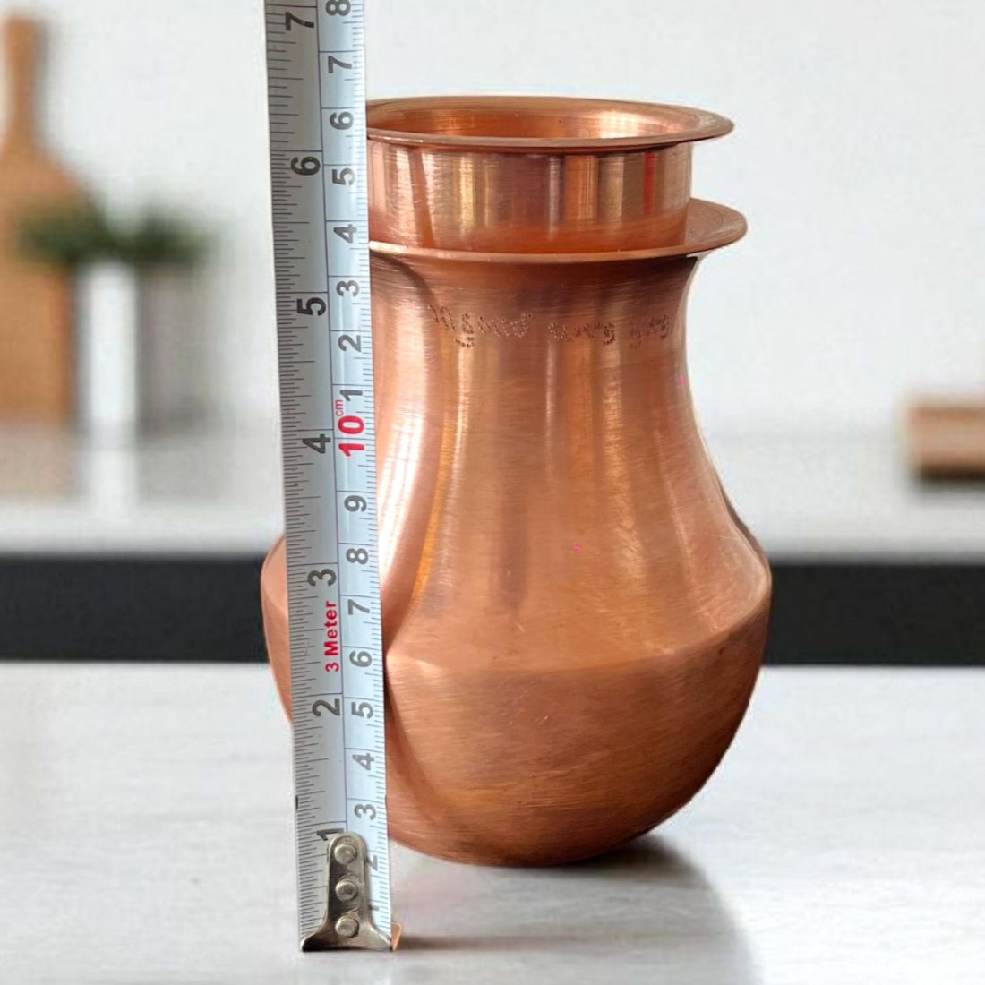 Antique Copper Kalash with Pyala | Copper Traditional Storage Vessel Set