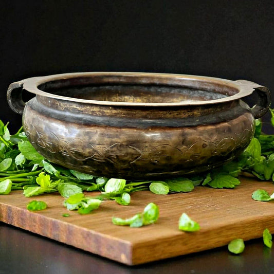 Antique Brass Urli | Traditional Décor & Festive Bowl