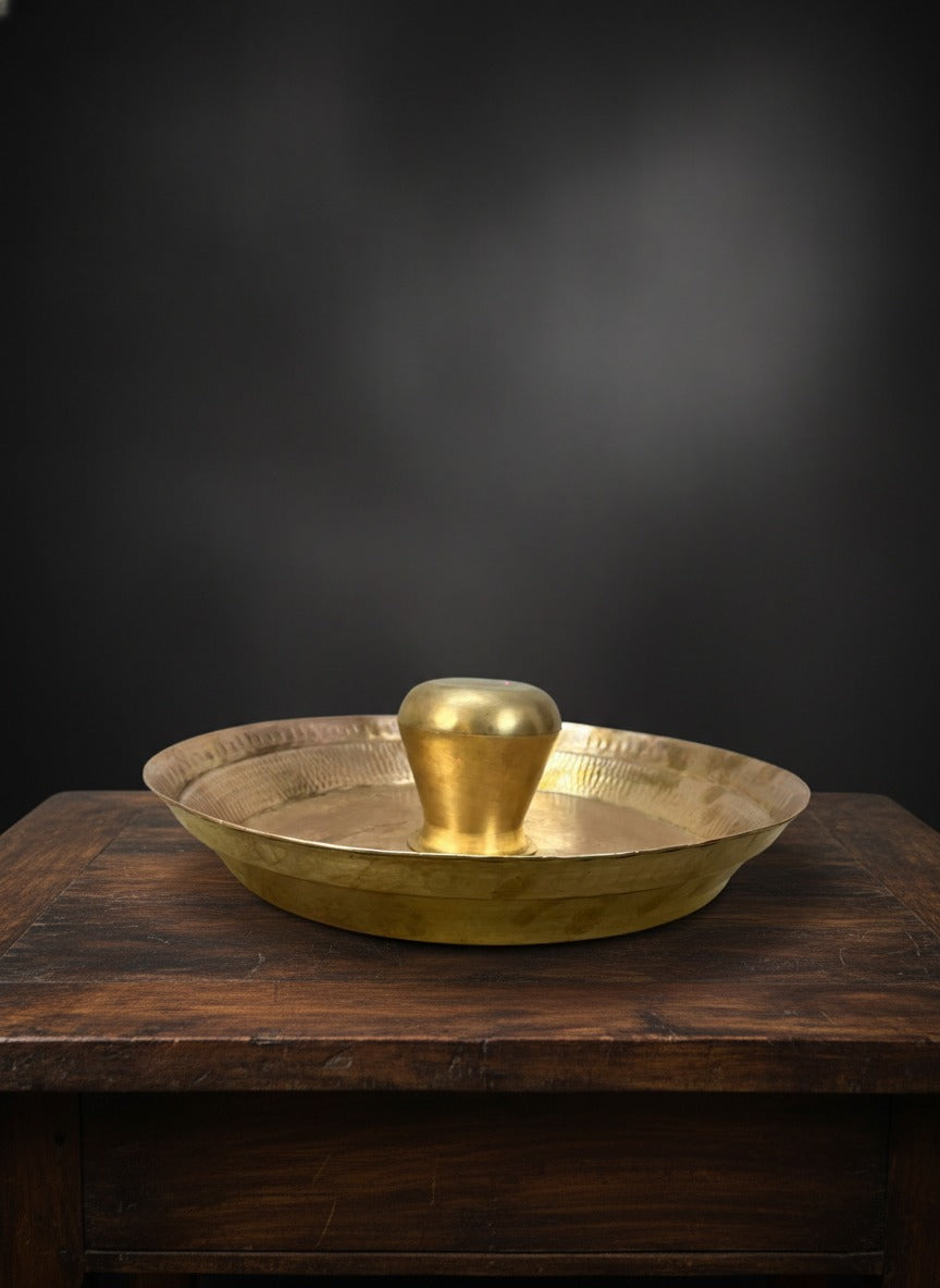 1956 Antique Brass Paraat and Kalash Pair | Traditional Kitchen & Décor Set