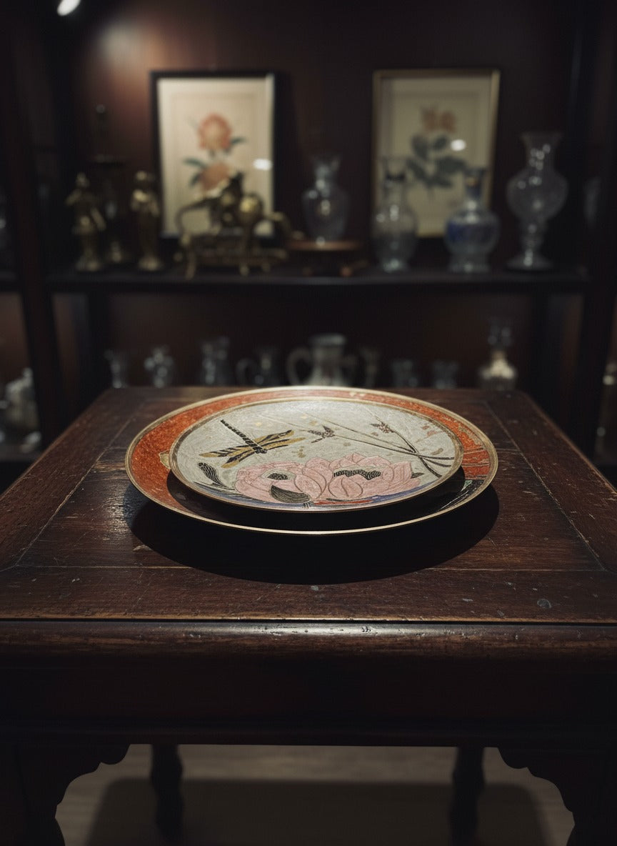 1984 Antique Brass Wall Hanging Decor Plate Set | Pital Traditional Home Styling Plates