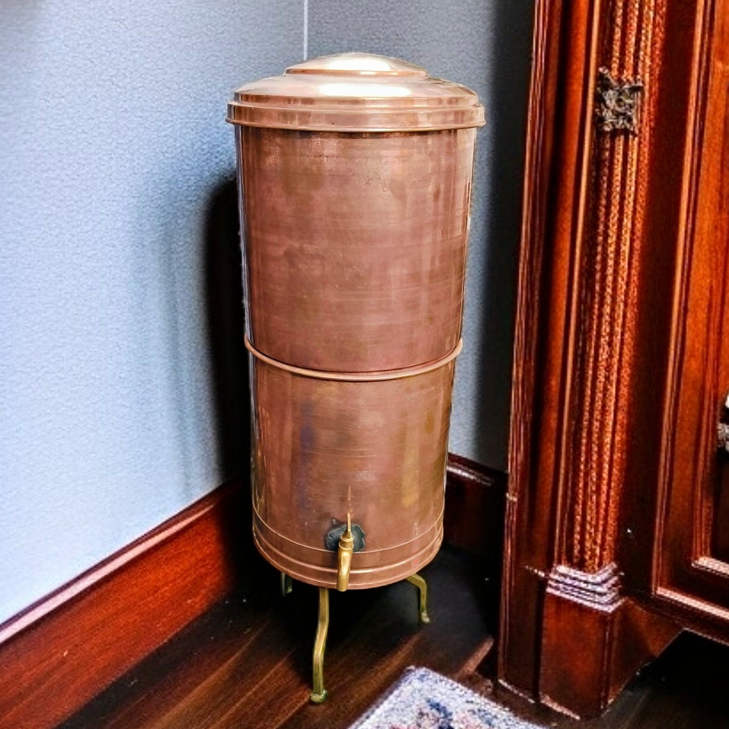 Antique Copper Surahi | Traditional Double Water Tank | Tamba Tank