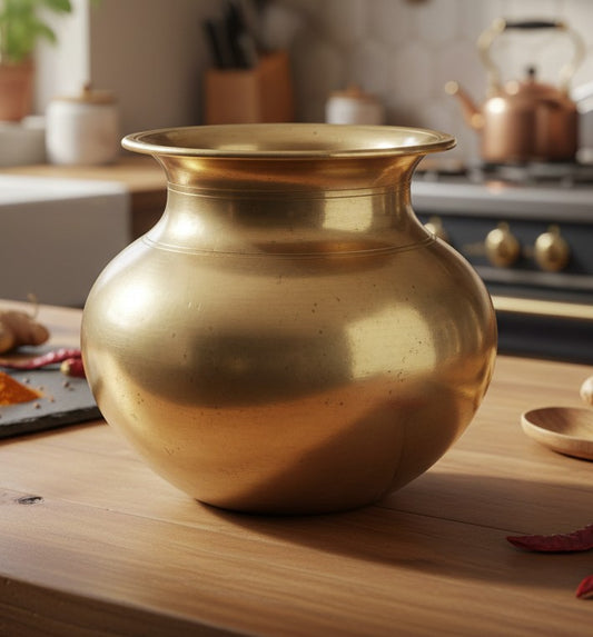 Antique Bronze Kalash 1.5L | Decorative Bronze Vessel | Made in 1973