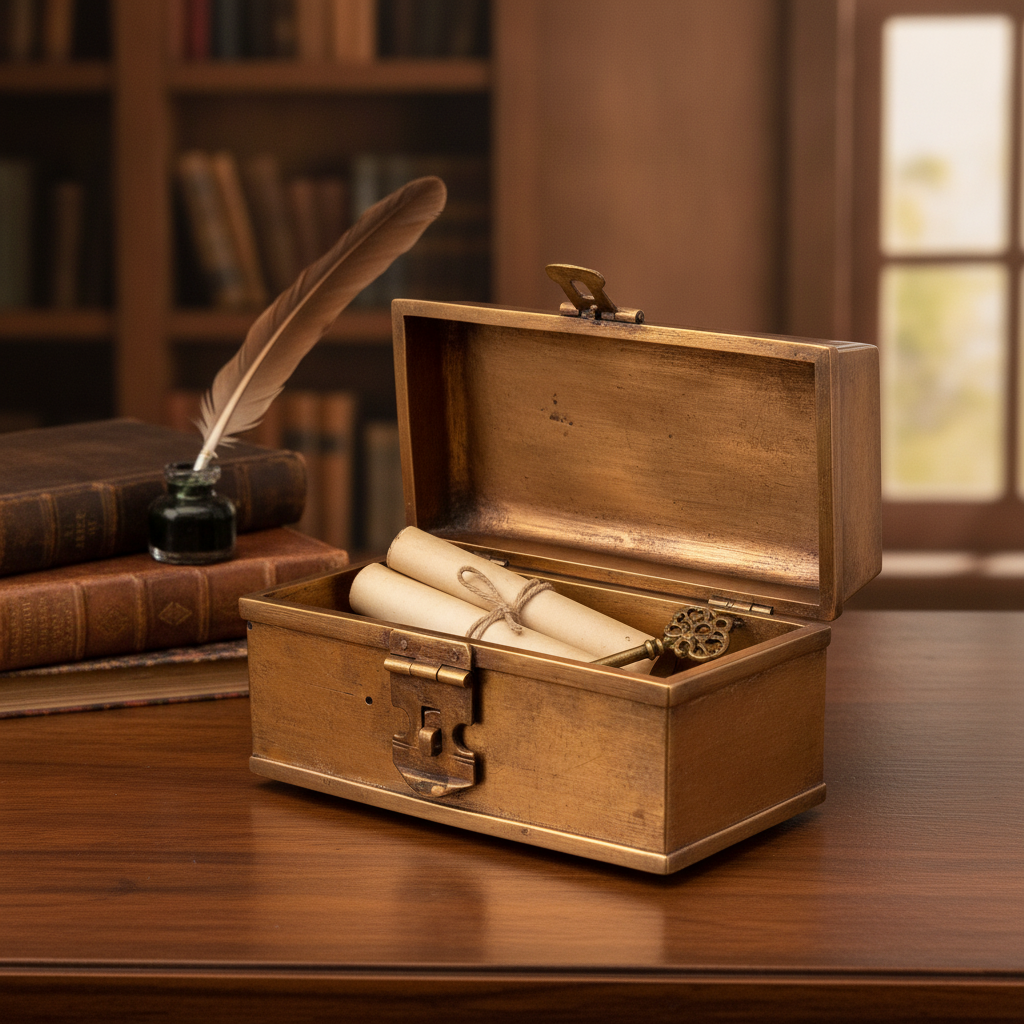 Rare Antique Peetal Utility Storage Box | Pure Brass Hinged Storage Chest | Made in 1970