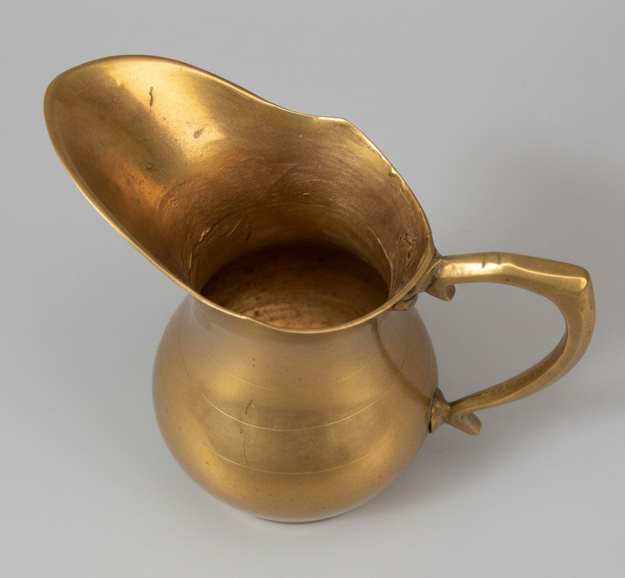 Antique Bronze Jug 1L | Decorative Bronze Pouring Vessel | Made in 1975